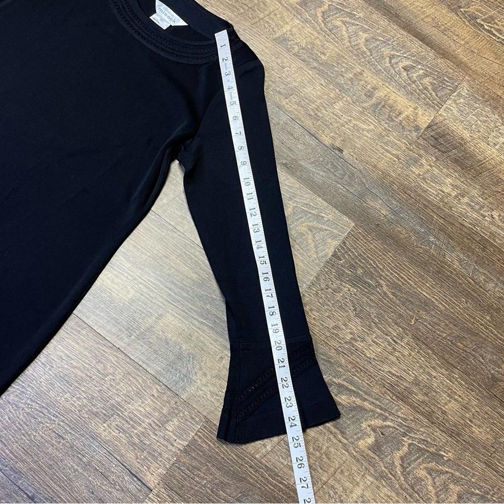 Exclusively Misook Classic Acrylic Knit Bell Sleeve Maxi Dress XS Black Witchy - Picture 7 of 13
